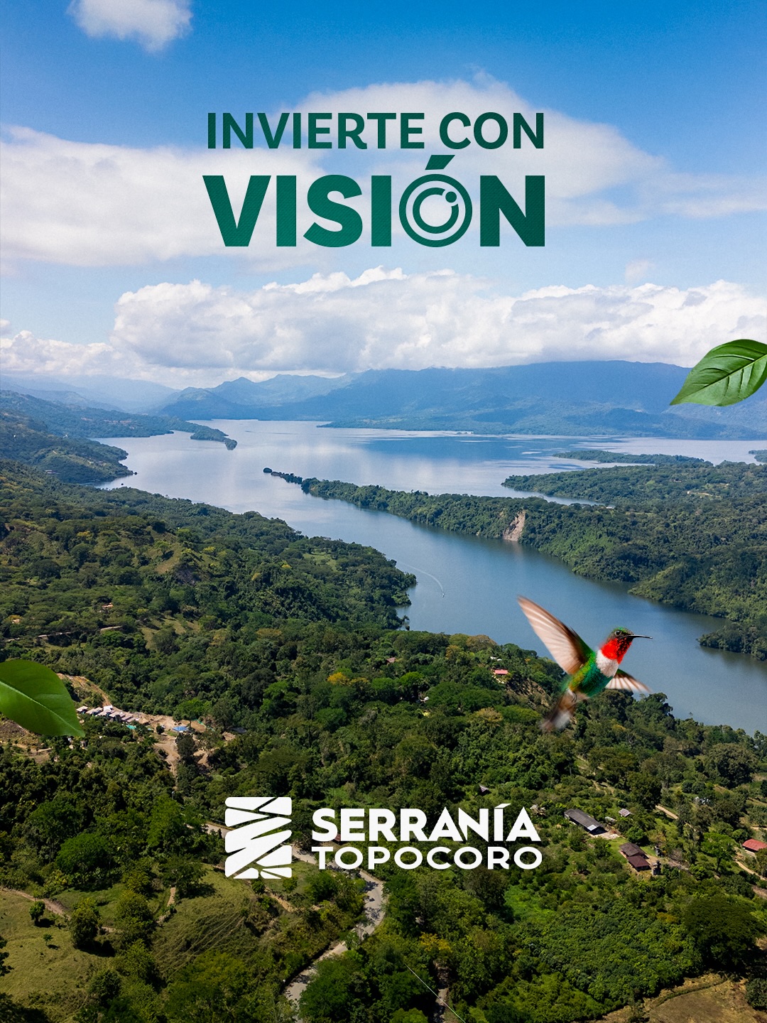 Vista aérea embalse Topocoro
