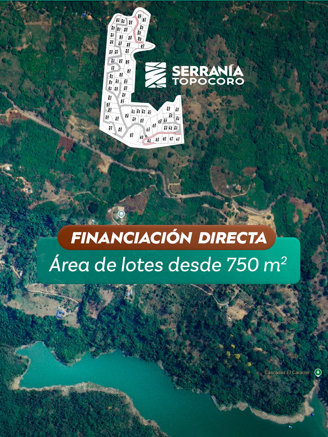Vista satelital del master plan Serranía Topocoro