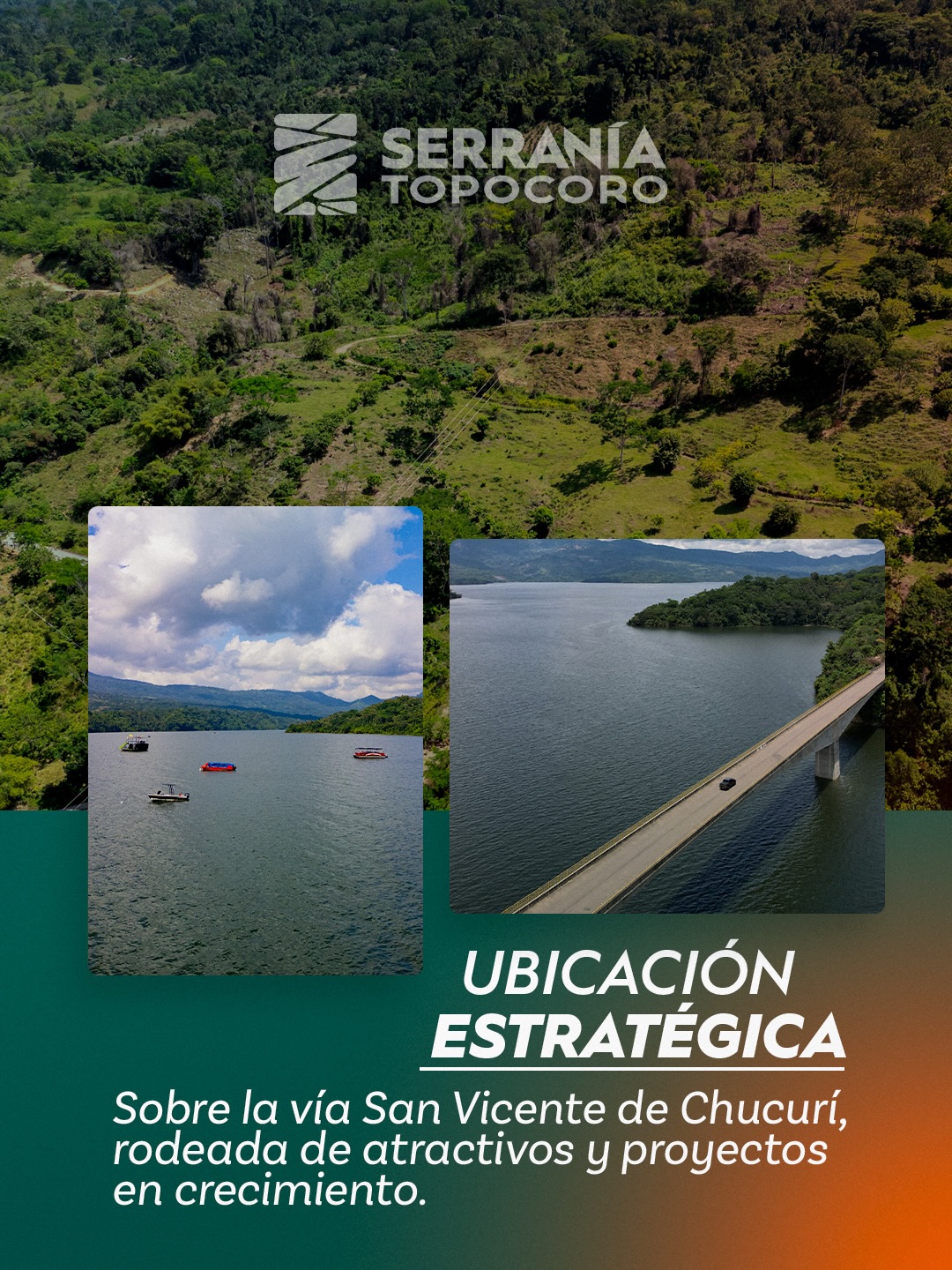 Vista aérea del entorno de Serranía Topocoro